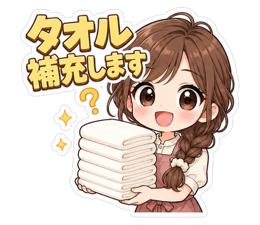 タオル補充します