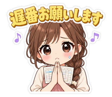 遅番お願いします