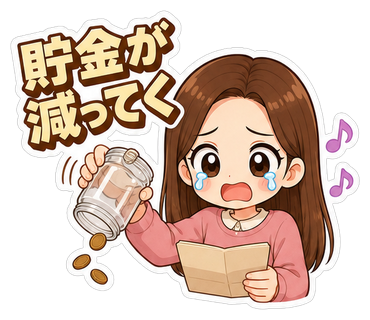貯金が減ってく