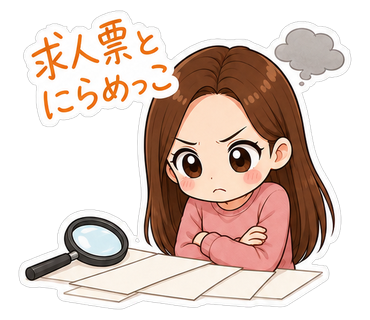 求人票とにらめっこ