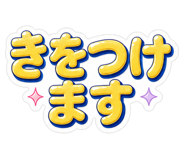 きをつけます