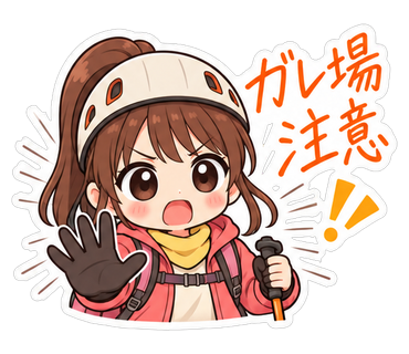 ガレ場注意