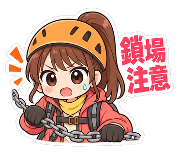 鎖場注意