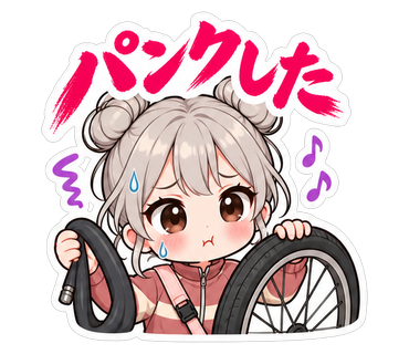 パンクした
