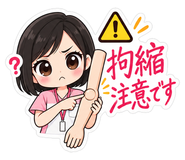拘縮注意です