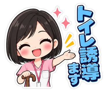 トイレ誘導します