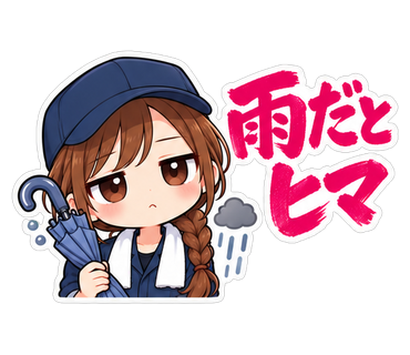 雨だとヒマ