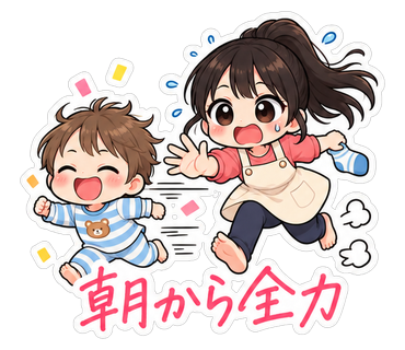 朝から全力