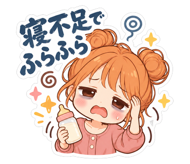 寝不足でふらふら