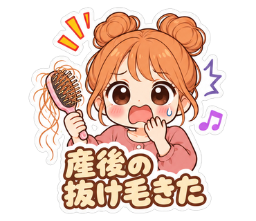 産後の抜け毛きた